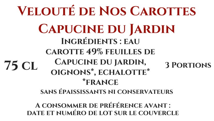 Velouté de Carottes et Feuilles de Capucine