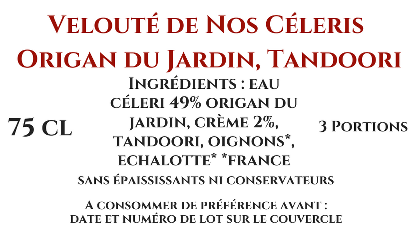 Velouté de Céleris, Tandoori Massala, Origan