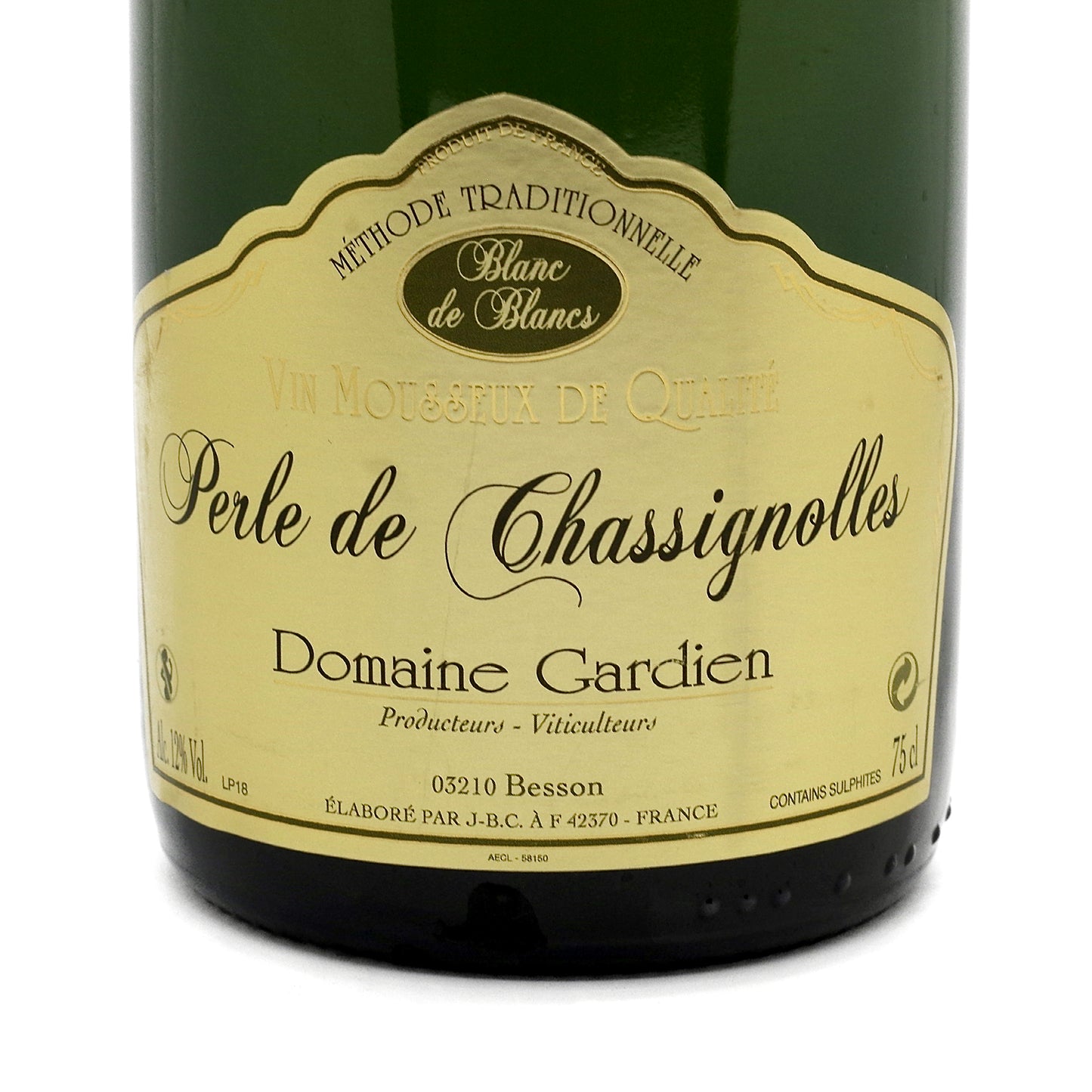 "Perle de Chassignolles", vin blanc Chardonnay