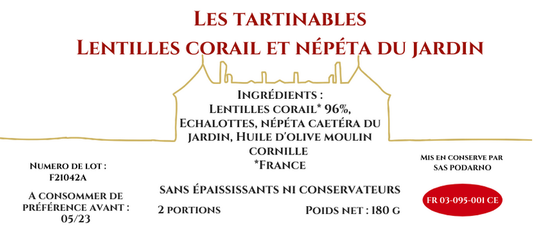 Lentilles Corail et Népéta